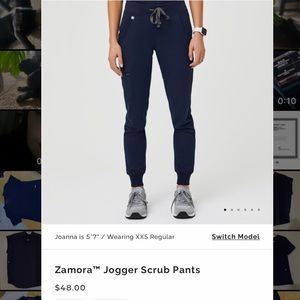 Figs Navy Jogger Scrubs Small *broken zipper*